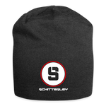 Red Circle Beanie - charcoal grey